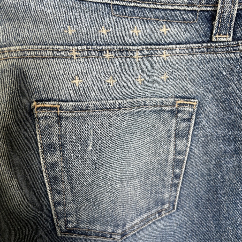 Ksubi Womens Size 27 Blue Skinny Jeans Zip Ankle Detail‎ Stitched Pockets Emb + - Picture 9 of 11